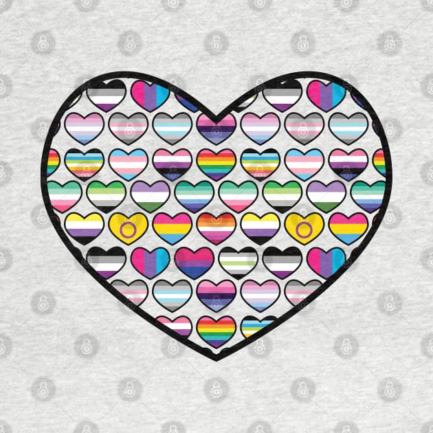 Pride hearts [heart] by deadbeatprince typography